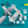 RESKIT RS32-0538 AGM-130A missiles (Mk84 warhead) (2 pcs) with AN/AXQ-14 data link pod (1 pcs) (3D Printed) 1/32